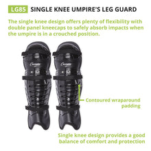 Load image into Gallery viewer, Comfort-Optimized 16.5" Umpire Shin Guards with Double Panel Knee Protection