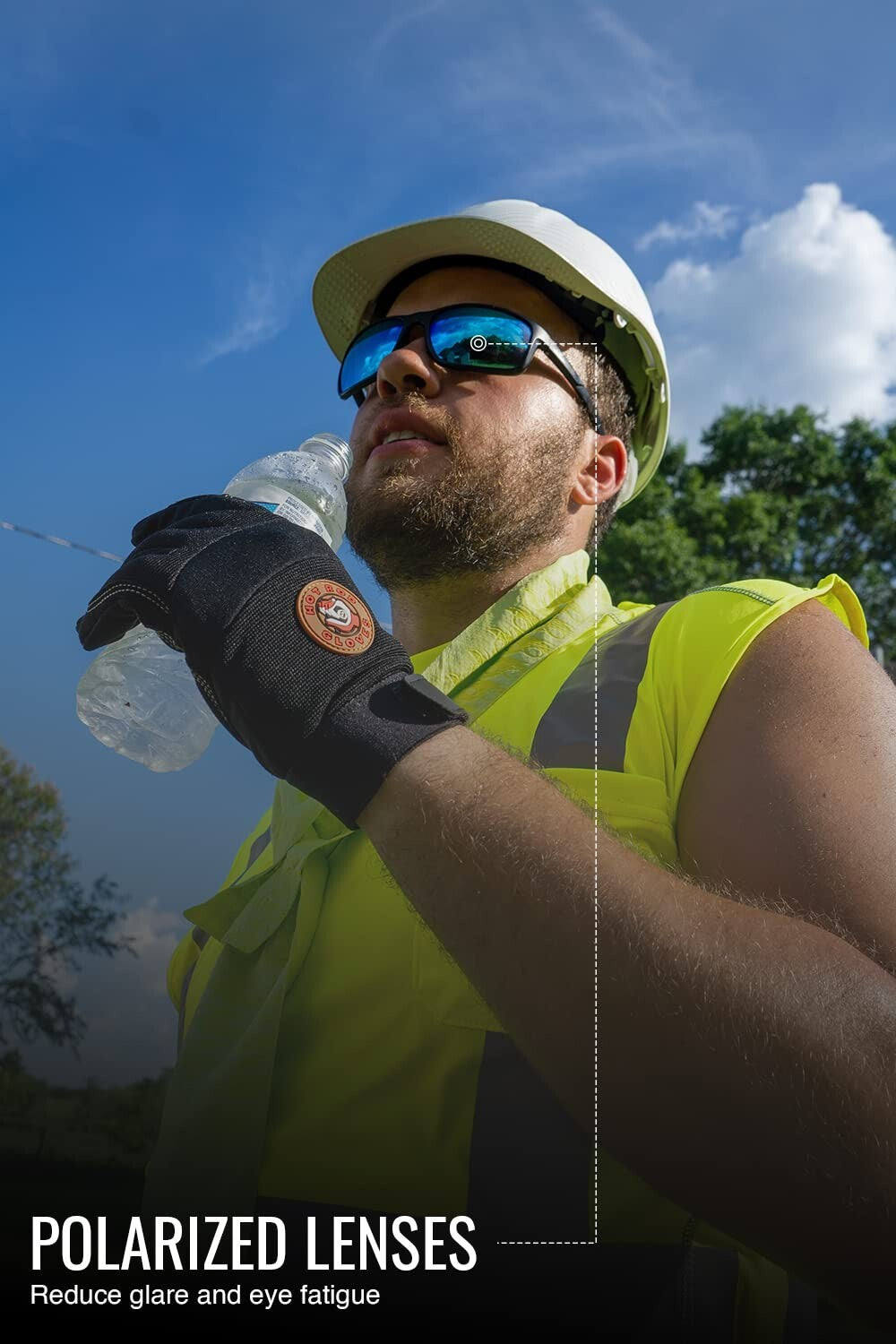 Lightweight ANSI Z87+ Polarized Safety Glasses with Performance Fog Technology