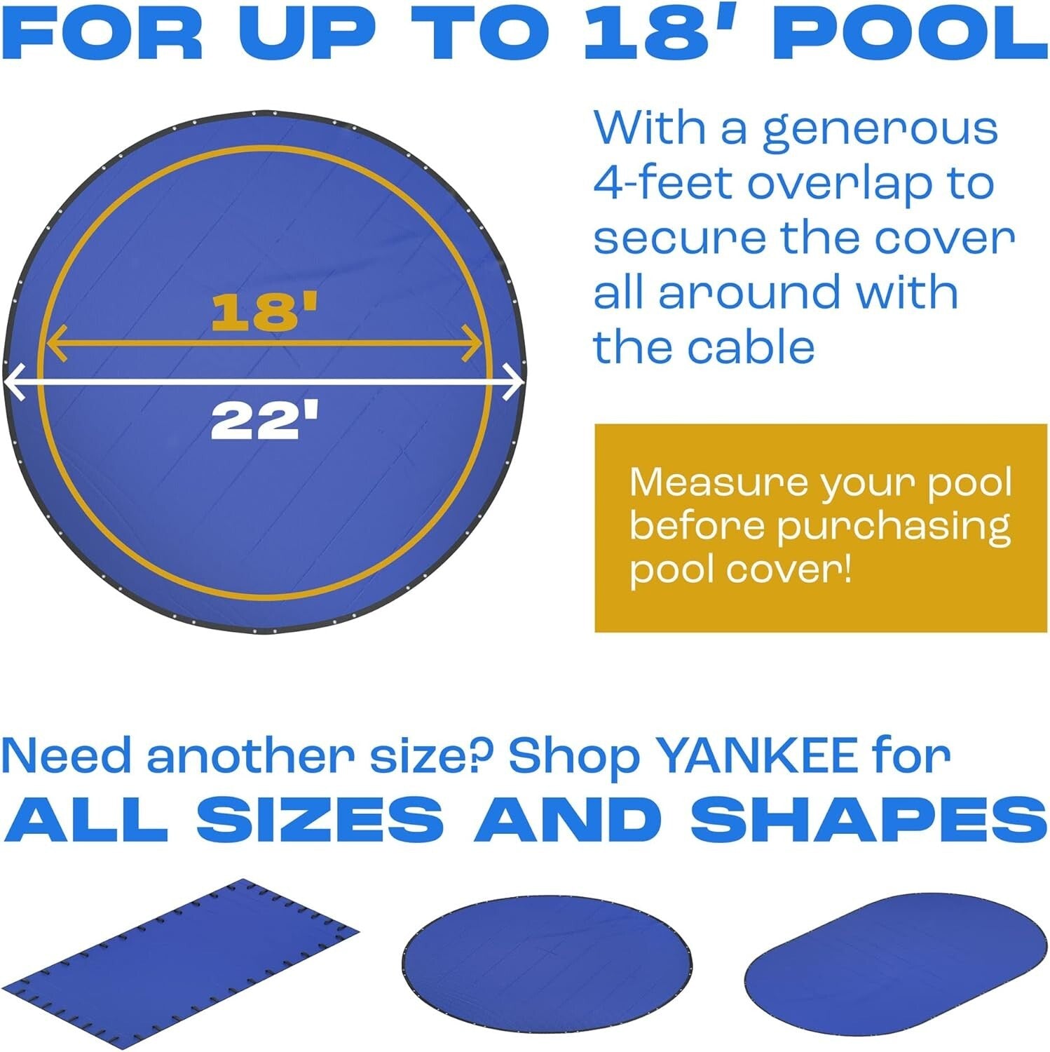 18 Ft Round Winter Pool Cover - Extra Thick & Weather Resistant for Above Ground
