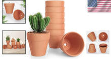 Load image into Gallery viewer, 24-Pack 4 Inch Terracotta Clay Pots with Drainage for Charming Plants &amp; Crafts