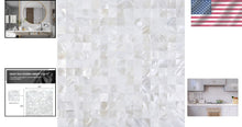 Load image into Gallery viewer, Water-Resistant 12" x 12" Mother of Pearl Shell Tiles for Stylish Renovations