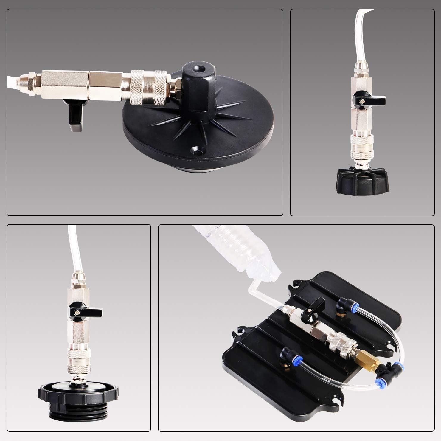 Durable Brake Bleeder Tool Set with Universal Adapters & Oil Collection Bottle