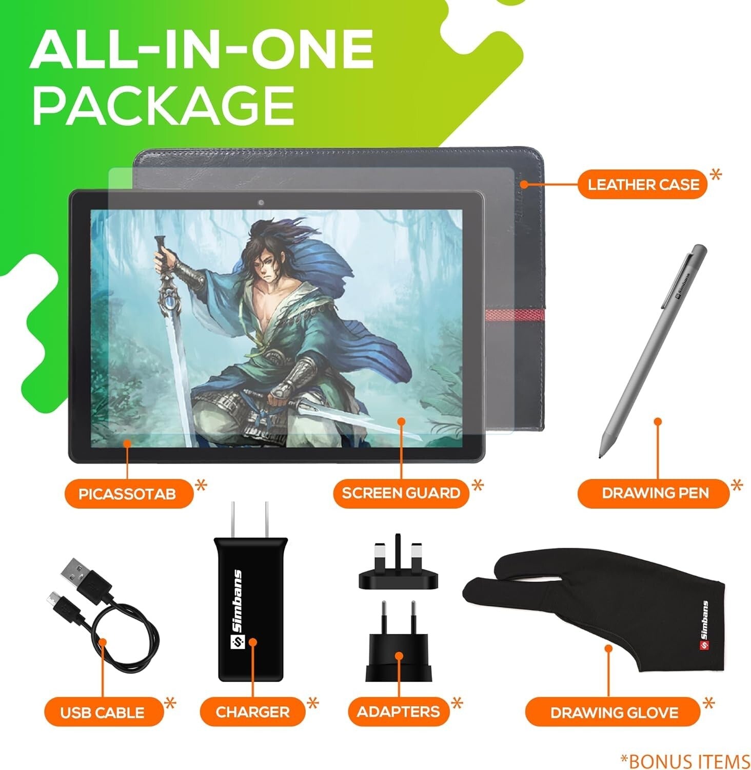 Portable 10-Inch Drawing Tablet with High-Resolution Screen – Ideal for Artists