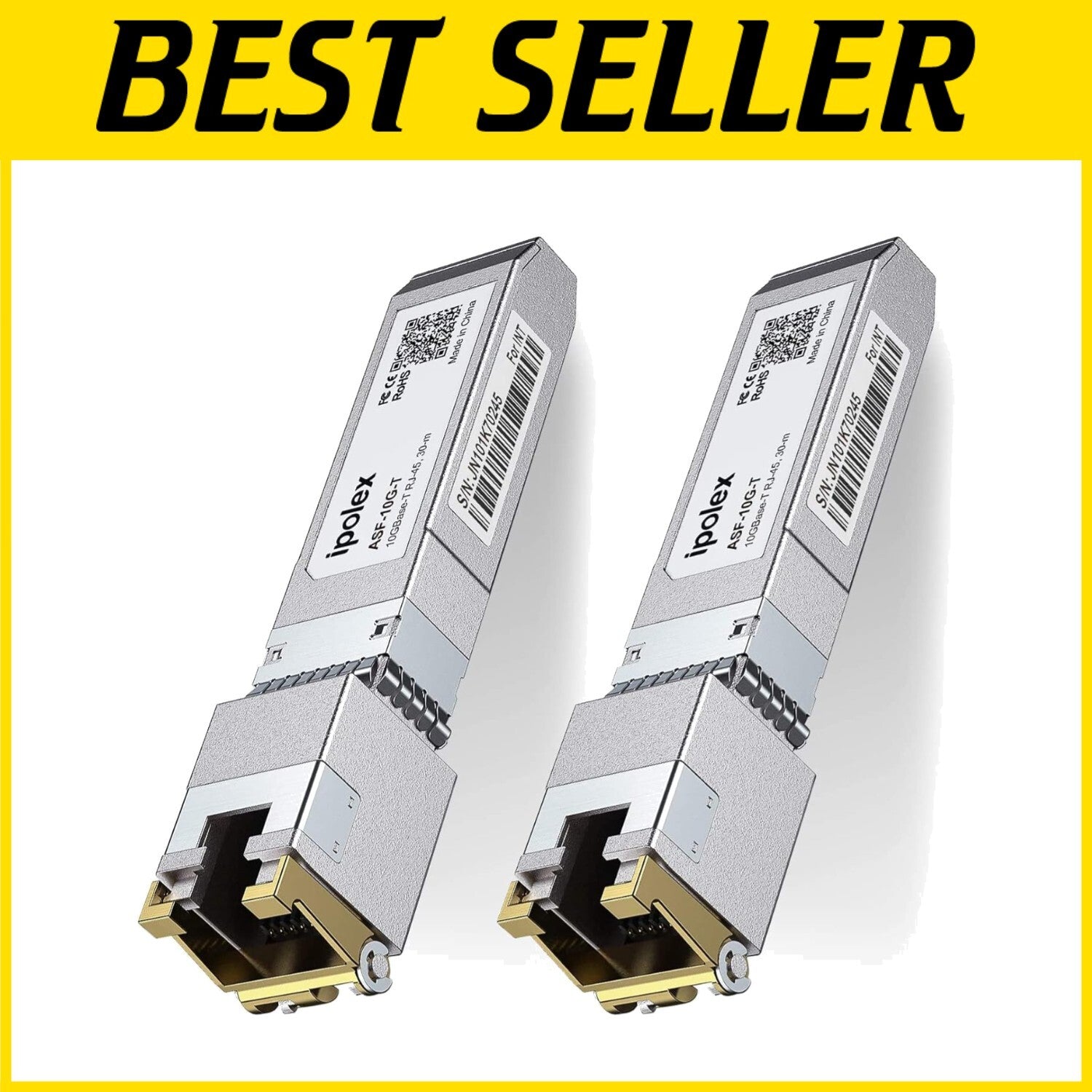 10G SFP+ Copper Module - Supports 30m, Low Power, Tested Performance (2-Pack)