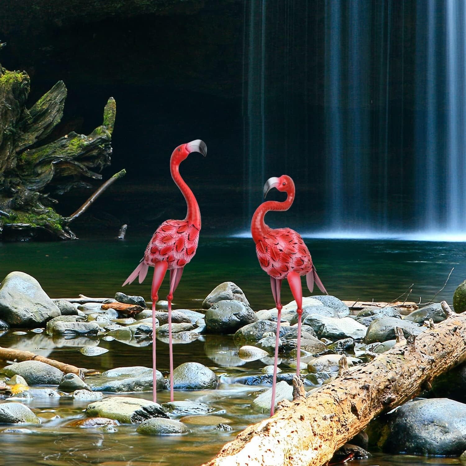 Charming 2-Pack Flamingo Statues – Easy Assembly & Weather-Resistant Design