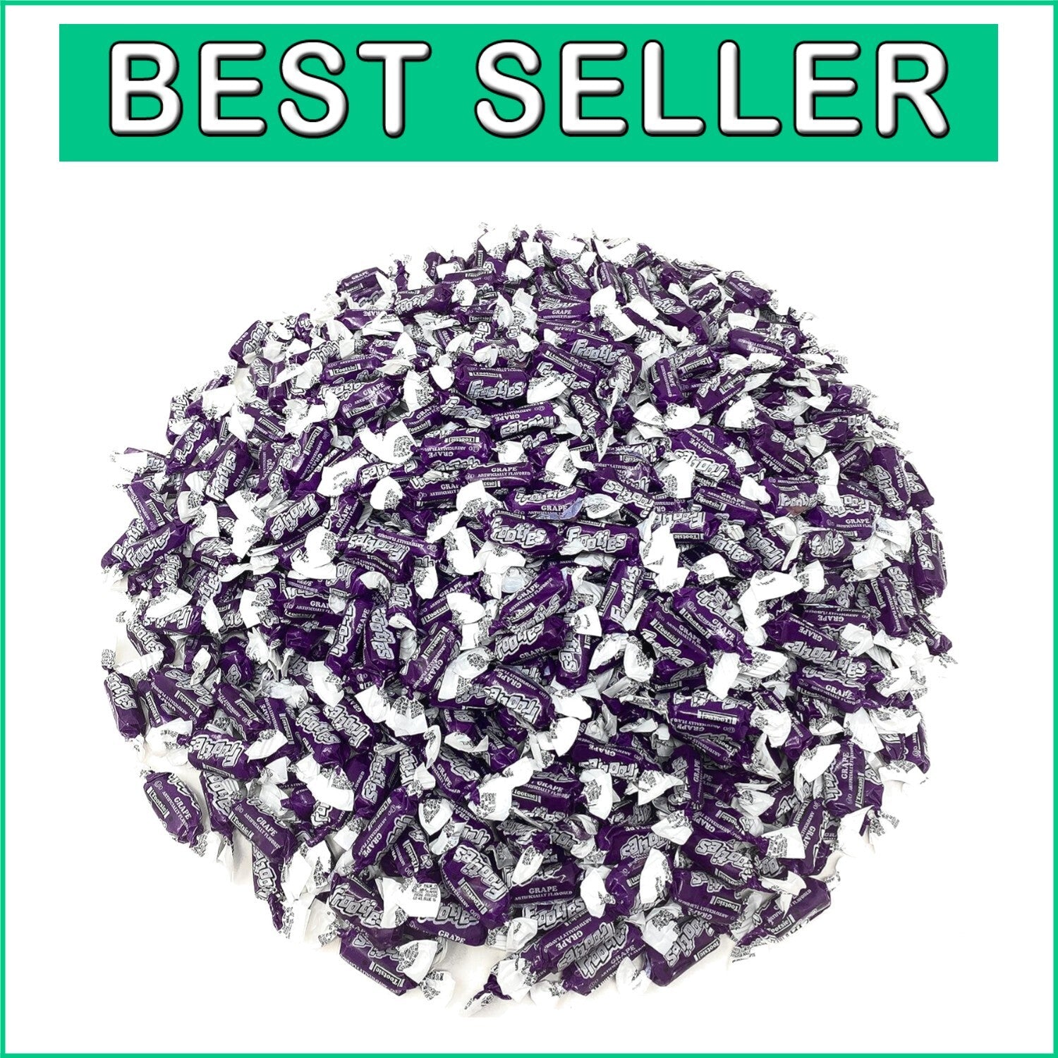 Bulk Grape Flavor Frooties Taffies - 5 lb Resealable Bag of 735+ Chewy Treats
