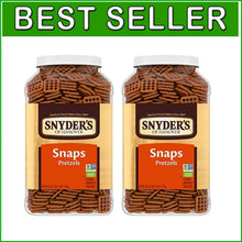 Load image into Gallery viewer, 46 Oz Canister of Crunchy Pretzel Snaps - Perfect Snack for Parties and Games