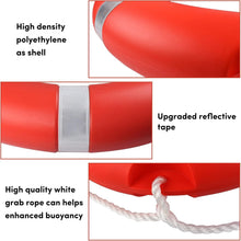 Load image into Gallery viewer, Emergency-Ready 28" Sailing Life Ring with Reflective Tape and Storage Bracket