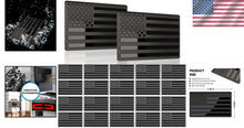 Load image into Gallery viewer, Durable 3D Metal All Black American Flag Stickers - 20 Pack for Cars &amp; Laptops