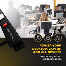 Load image into Gallery viewer, 9-Outlet 3 Ft Heavy Duty Metal Surge Protector Power Strip with Mounting Parts