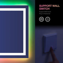 Load image into Gallery viewer, Anti-Fog 40"x32" LED Vanity Mirror with RGB Backlight - Stylish and Functional