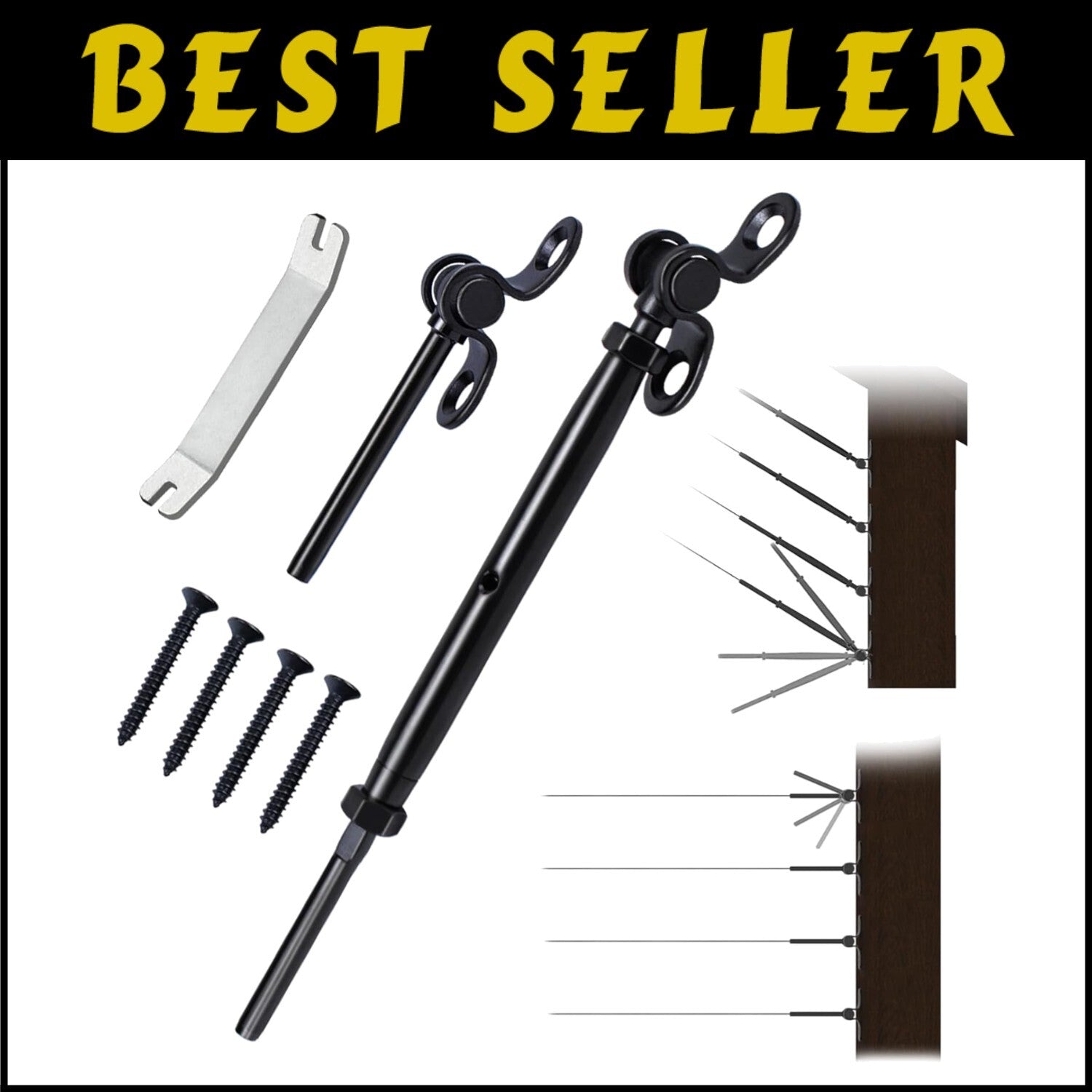 Multi-Angle 1/8" Cable Railing Hardware Kit - Stainless Steel Adjustable System