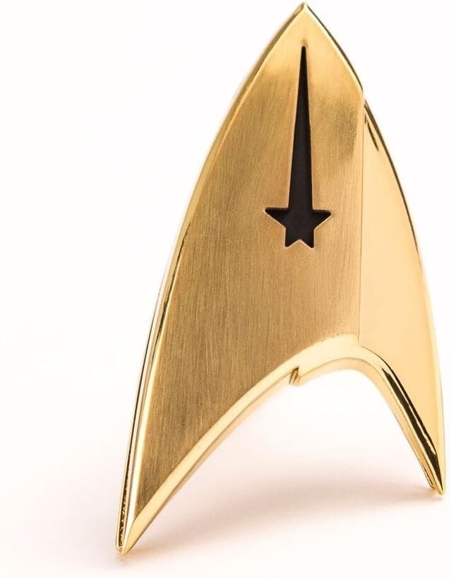 Versatile Star Trek Insignia Badge - Unique Split-Delta Design & Magnetic Clasp