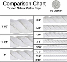 Load image into Gallery viewer, Heavy-Duty 100% Cotton Twisted Rope - Perfect for Crafts &amp; DIY Projects, 600ft