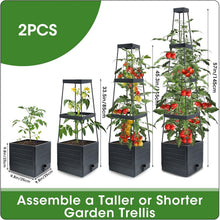 Load image into Gallery viewer, Self-Watering Tomato Planter with Adjustable Trellis - 2 Pack for Indoor/Outdoor