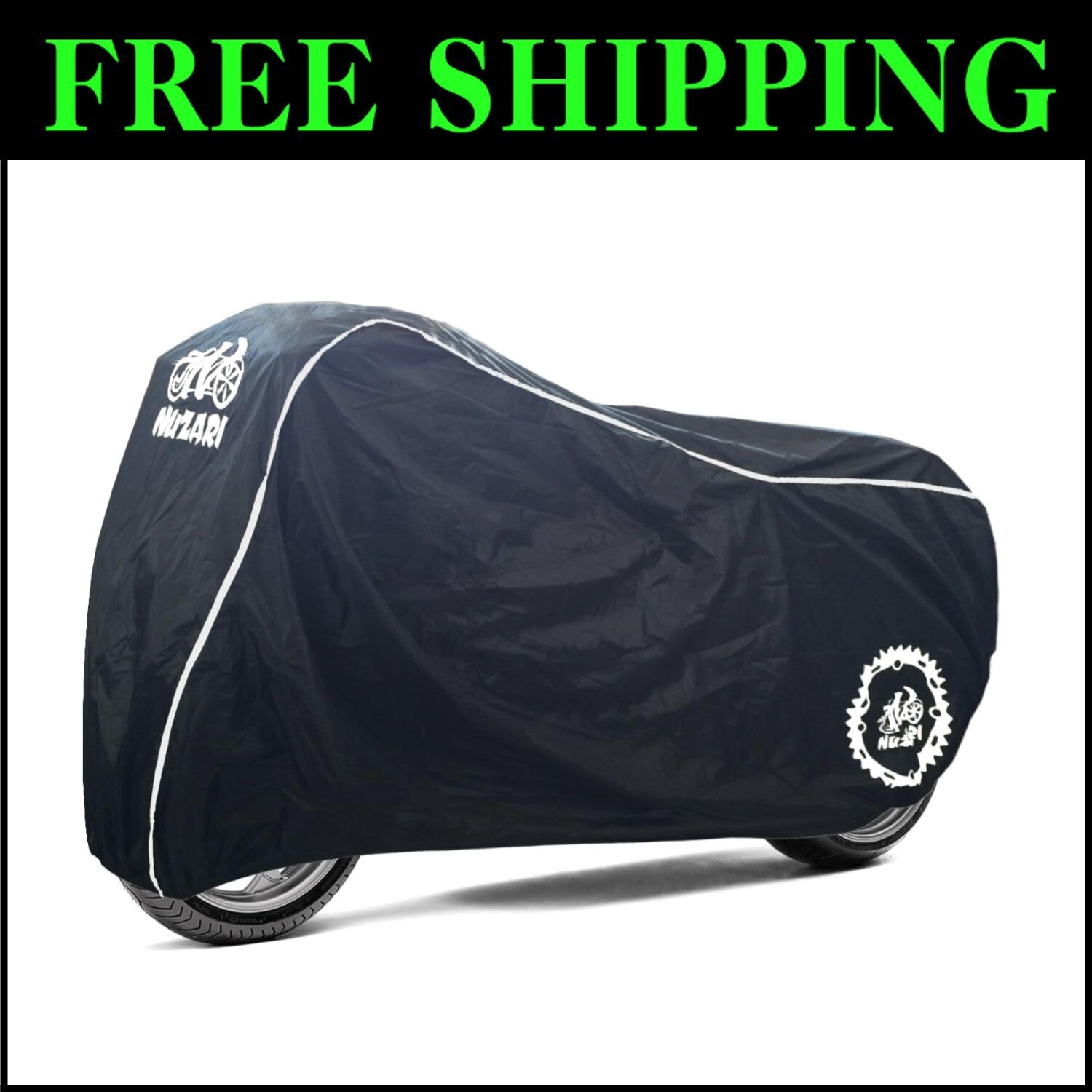 All-Weather Motorcycle Cover - Heavy-Duty, Waterproof Fit for Bikes up to 90in