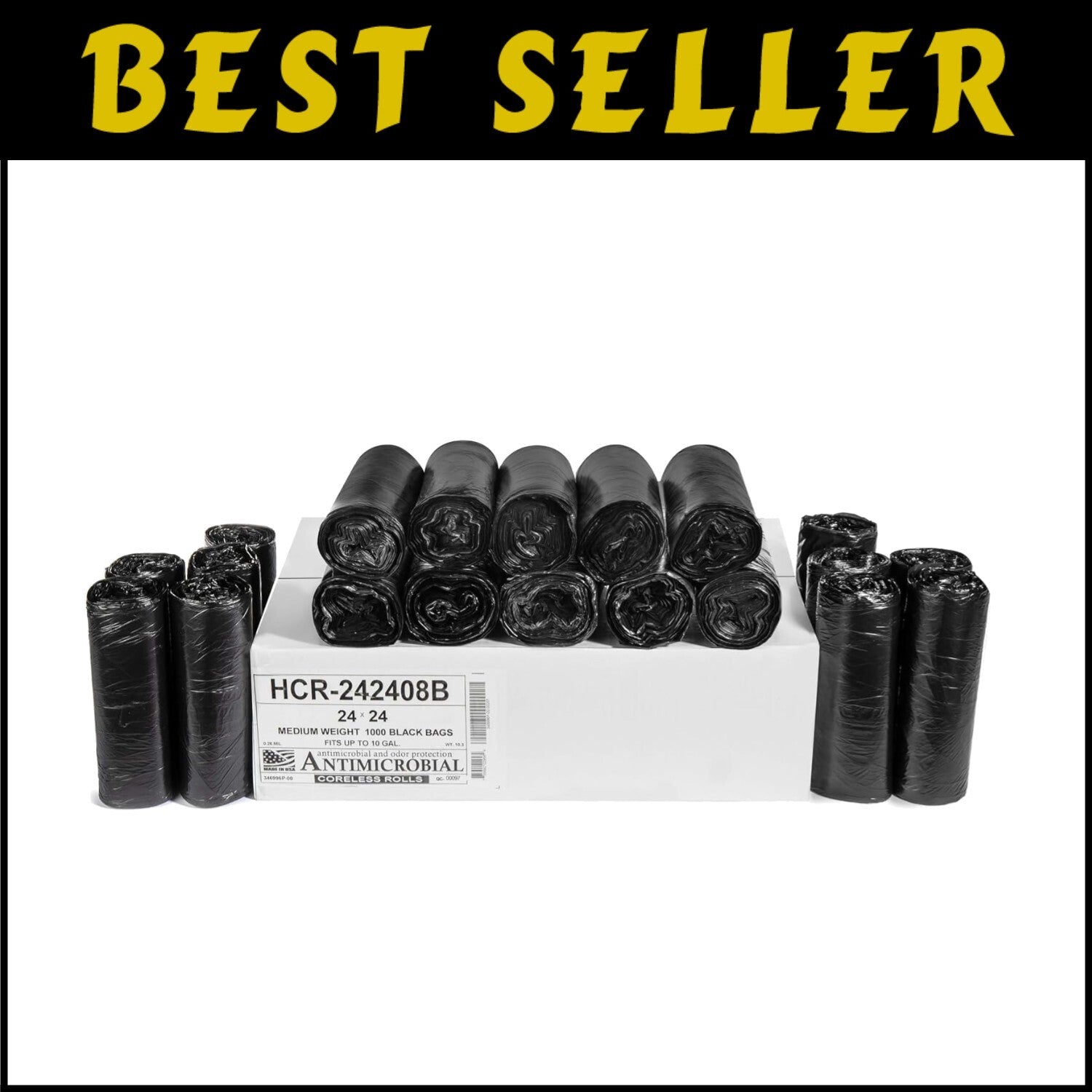 Cost-Effective 10 Gallon High Density Trash Bags - 1000 Count for Recycling