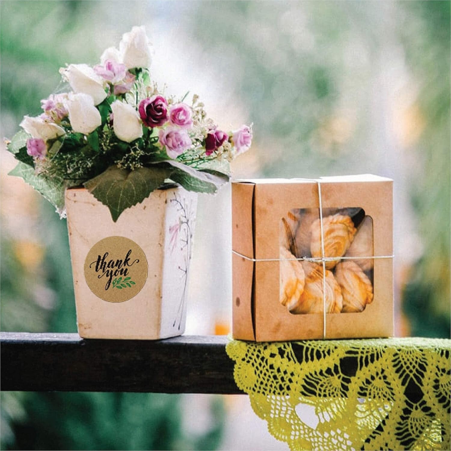 10000 Kraft Thank You Stickers - Elegant 1 Inch Round Labels for Your Business