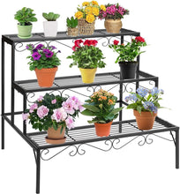 Load image into Gallery viewer, Stylish 3 Tier Plant Stand with Rust-Resistant Finish - Perfect for Home Decor
