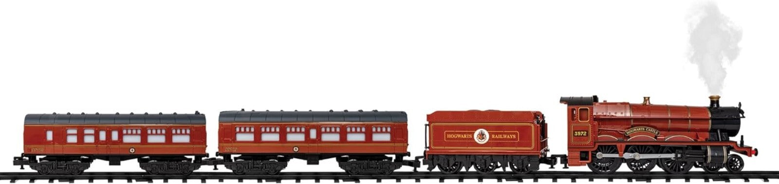 Battery-Powered Hogwarts Express Train Set with Customizable Track & Vapor Smoke