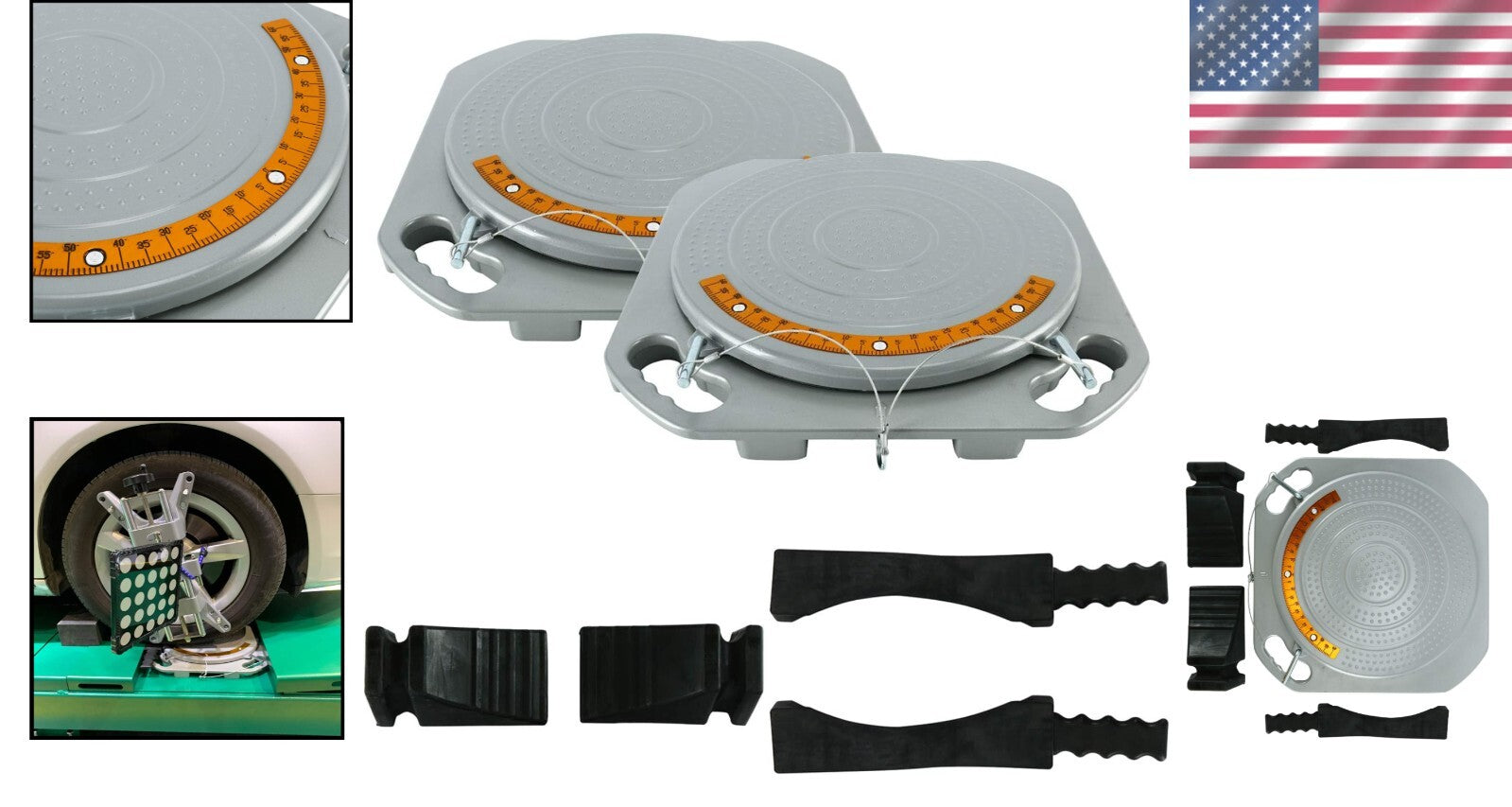 Pre-Assembled Wheel Alignment Plate for Cars and Trucks - Easiest Setup