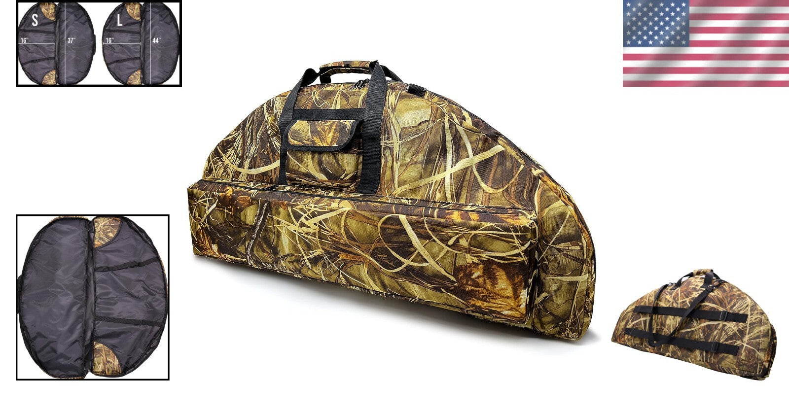 Durable Soft Bow Carry Bag with Waterproof Protection & Arrow Storage Pocket