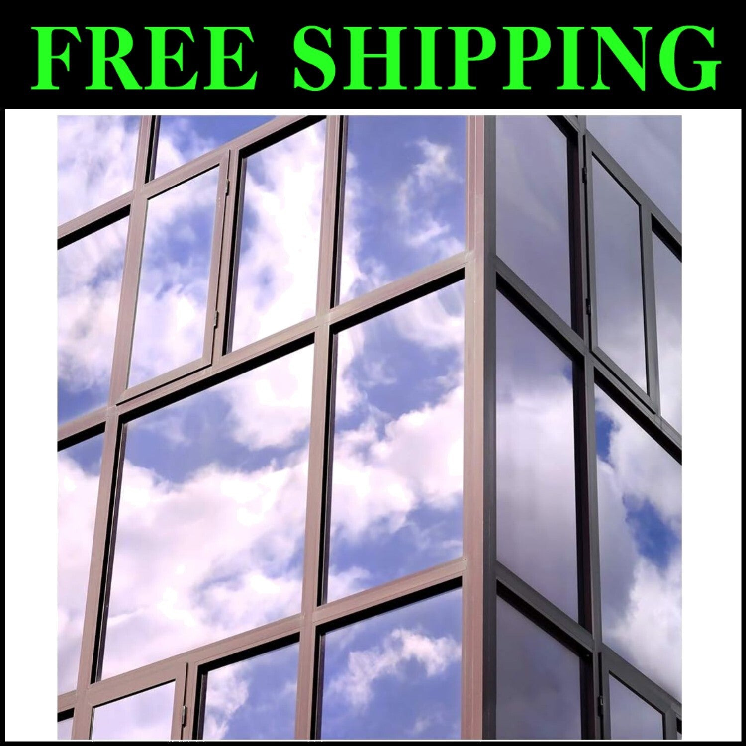 Reflective Silver Window Tint - 36in x 7ft, Ideal for Heat Rejection and Light