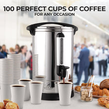 Load image into Gallery viewer, Zulay 100-Cup Commercial Percolator - Ideal for Office, Weddings &amp; Catering