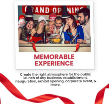 Load image into Gallery viewer, Complete Ribbon Cutting Ceremony Kit with Giant Scissors &amp; Balloons - Red White