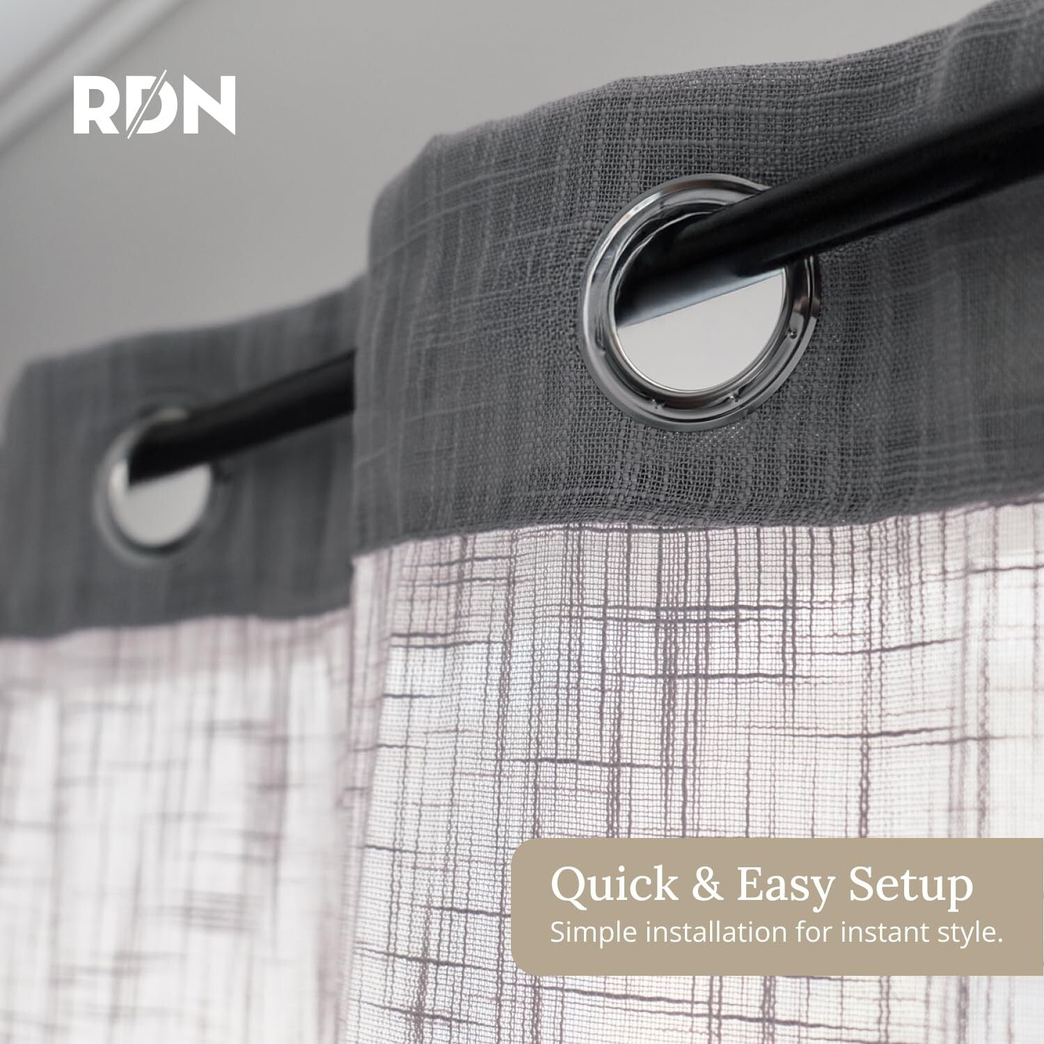 Durable Black Hanging Curtain Rod - Adjustable 108" to 168" for Room Dividers