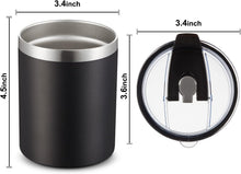 Load image into Gallery viewer, 12oz Insulated Stainless Steel Coffee Mugs - 8 Pack, Double Wall &amp; Stylish Black