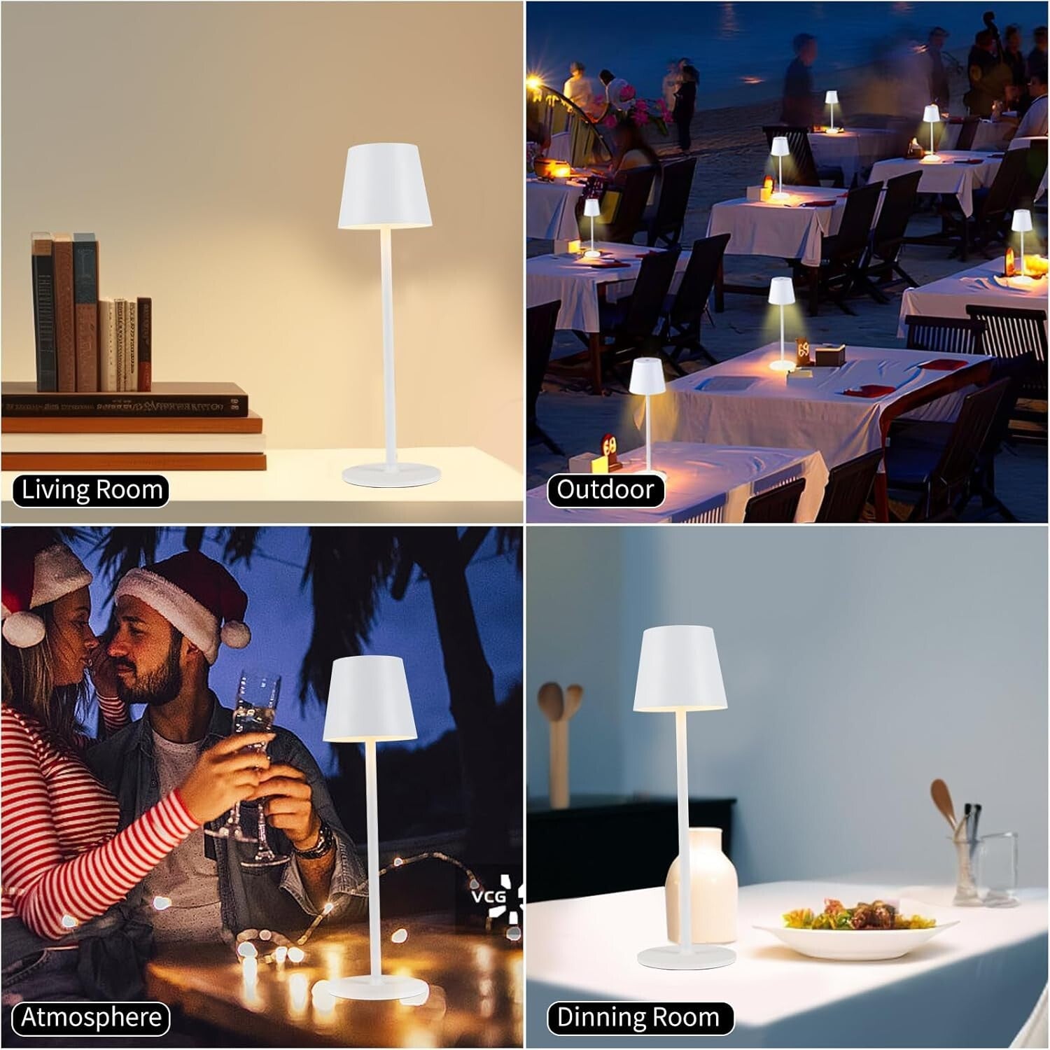 Compact USB-C Rechargeable Touch Lamps – Ideal for Dinner, Parties & Relaxation