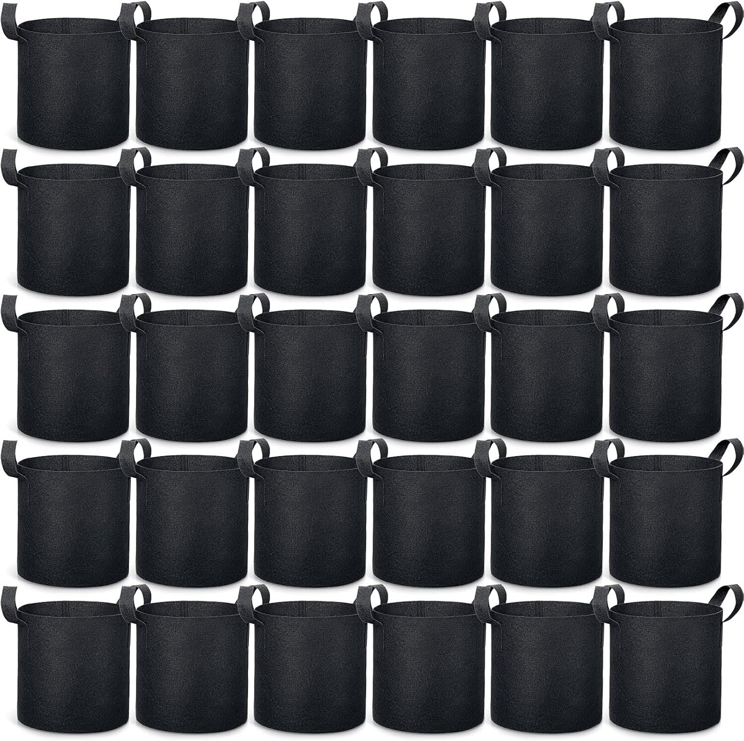 Aeration Fabric Pots 30-Pack 3 Gallon Garden Grow Bags - Resilient and Portable