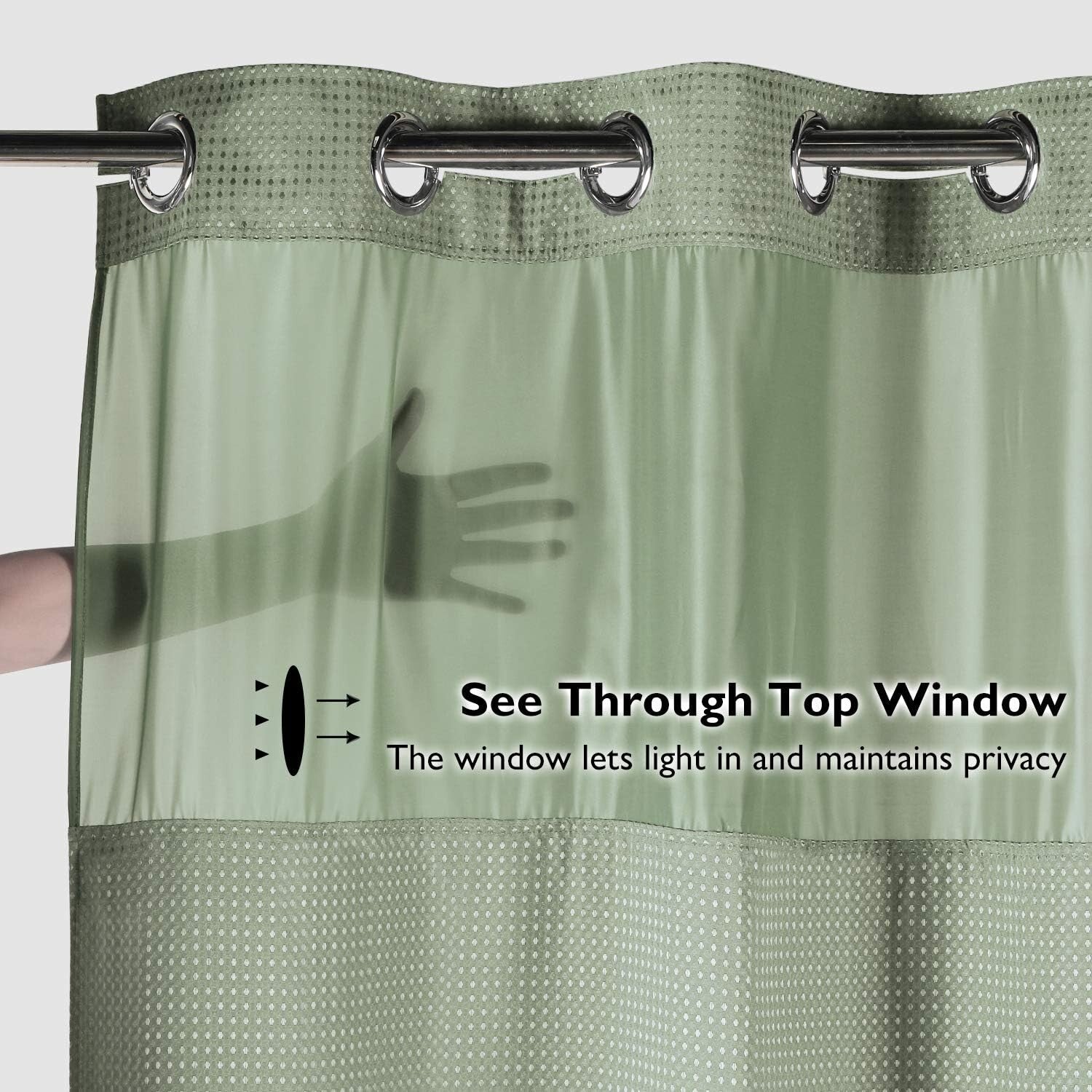 Hotel-Grade Heavy Duty Weiss Fabric Shower Curtain with Removable Liner, 71W 78L