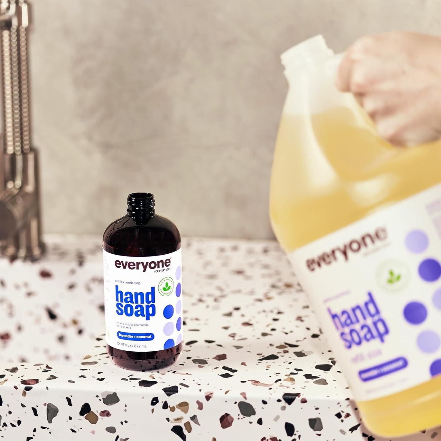 Gentle Lavender Coconut Liquid Hand Soap Refill, 1 Gallon Plant-Based Cleanser