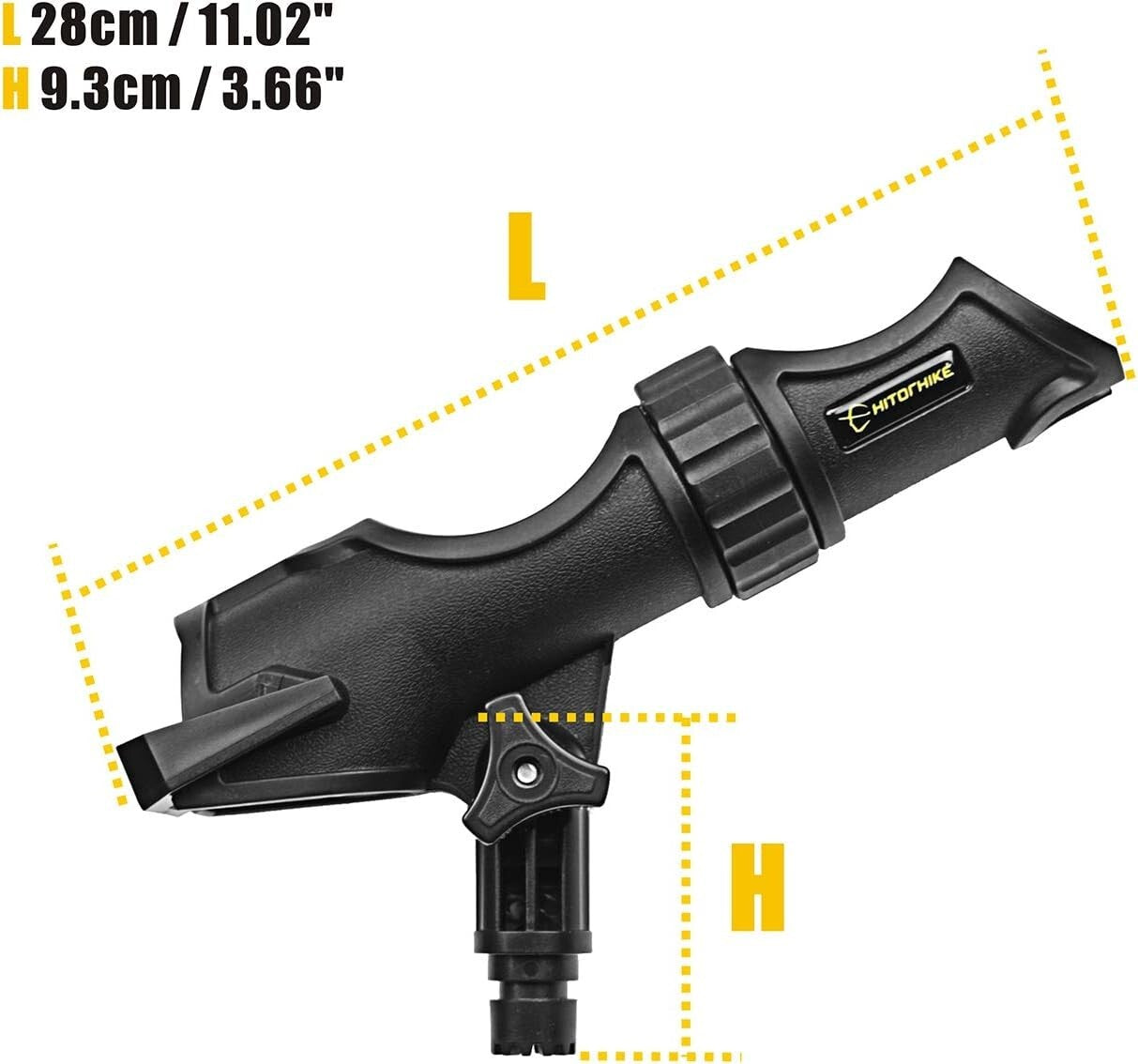 Durable ABS Universal Fishing Rod Holder - Fits Kayaks & Boats with Ease