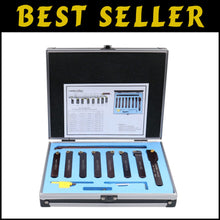 Load image into Gallery viewer, Compact 9-Piece Indexable Carbide Tools with TiN Inserts for Precision Work