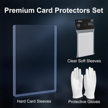 Load image into Gallery viewer, Versatile Card Protection Set: 500 Hard Plastic + 500 Clear Sleeves Included