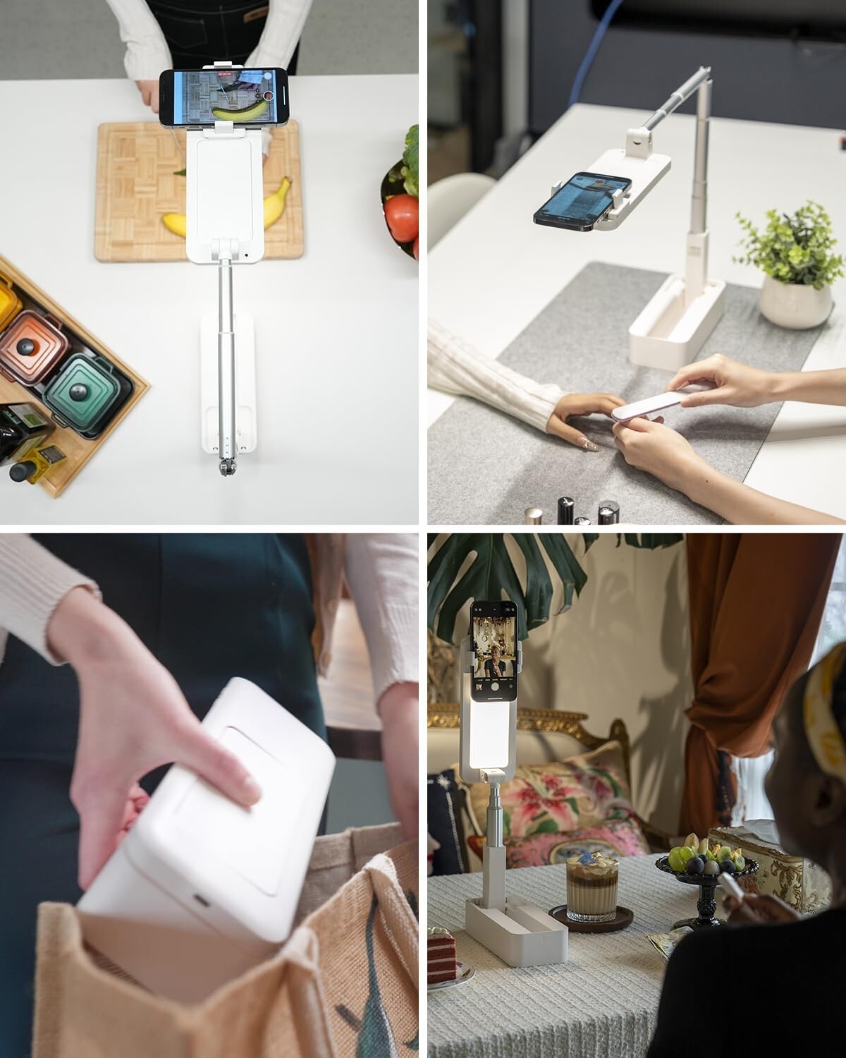 Multi-Purpose Phone Stand with Anti-Slip Base - Ideal for Live Streaming & Calls