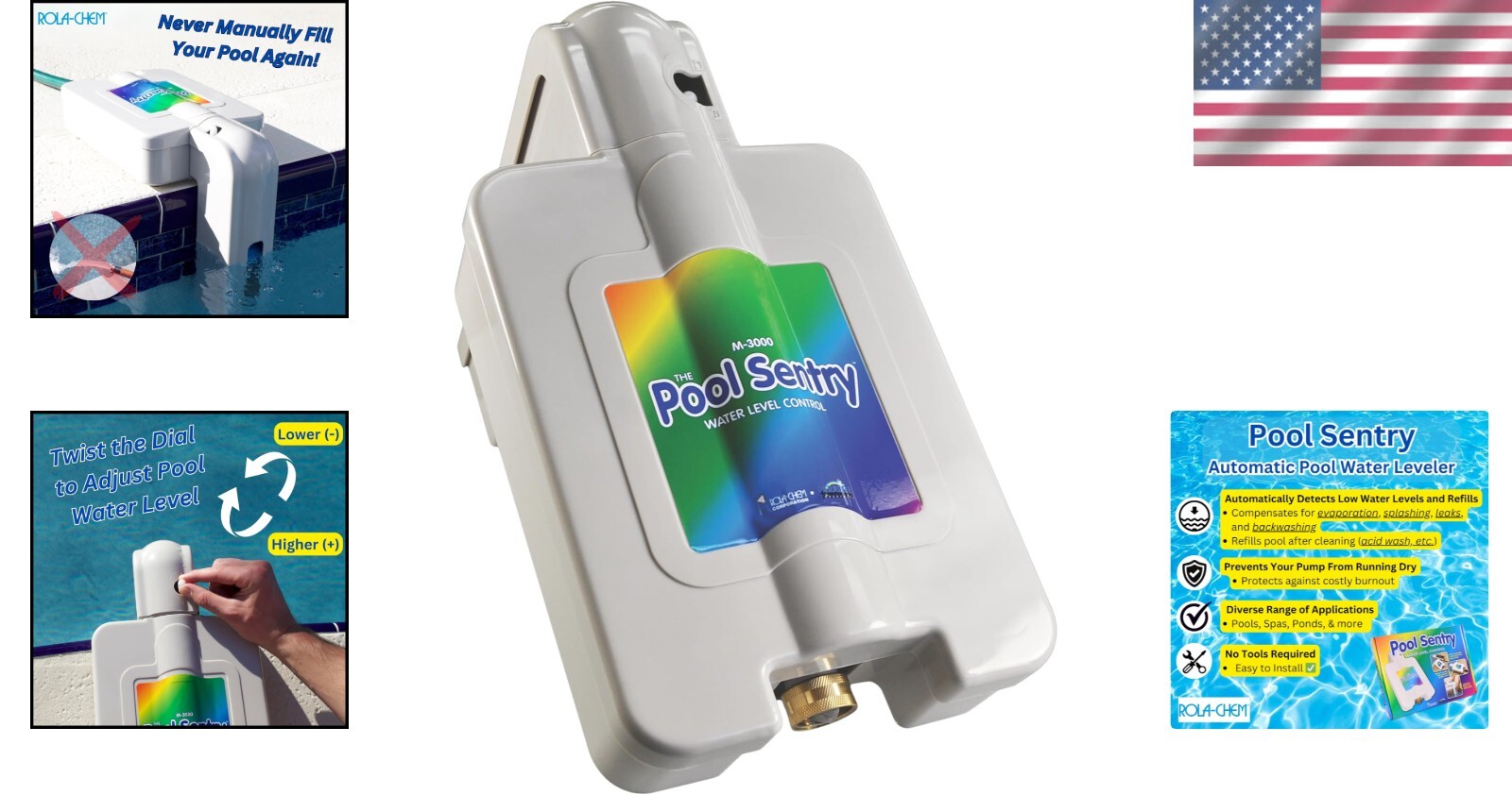 Automatic Pool Sentry M-3000: Effortless Water Level Control for Pools and Spas