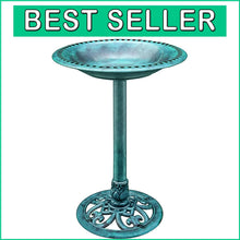 Load image into Gallery viewer, 28-Inch Lightweight Polyresin Bird Bath - Elegant European Royal Design