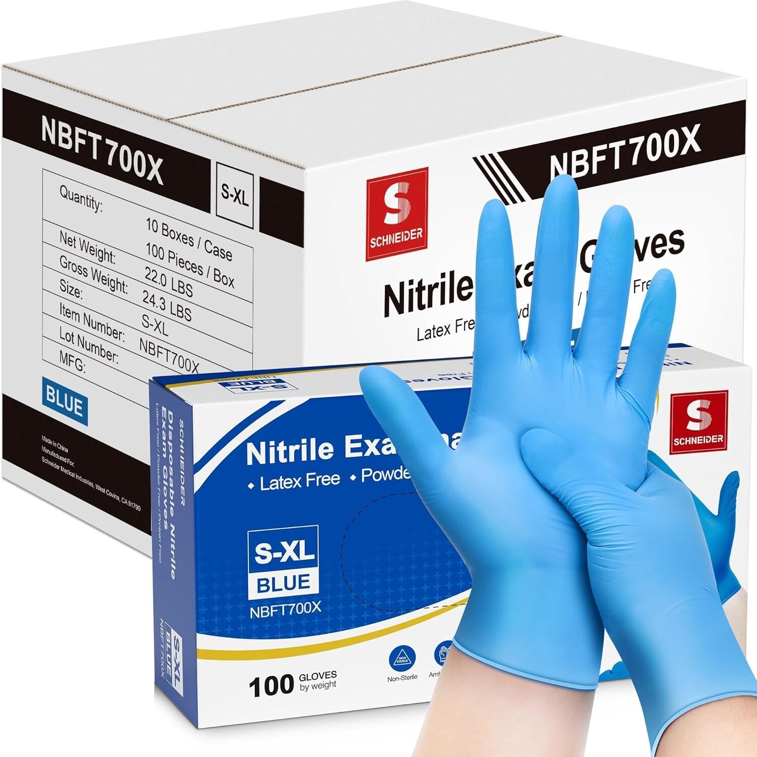 Ultra Strong & Sensitive Nitrile Exam Gloves, 4 mil, for Diverse Applications