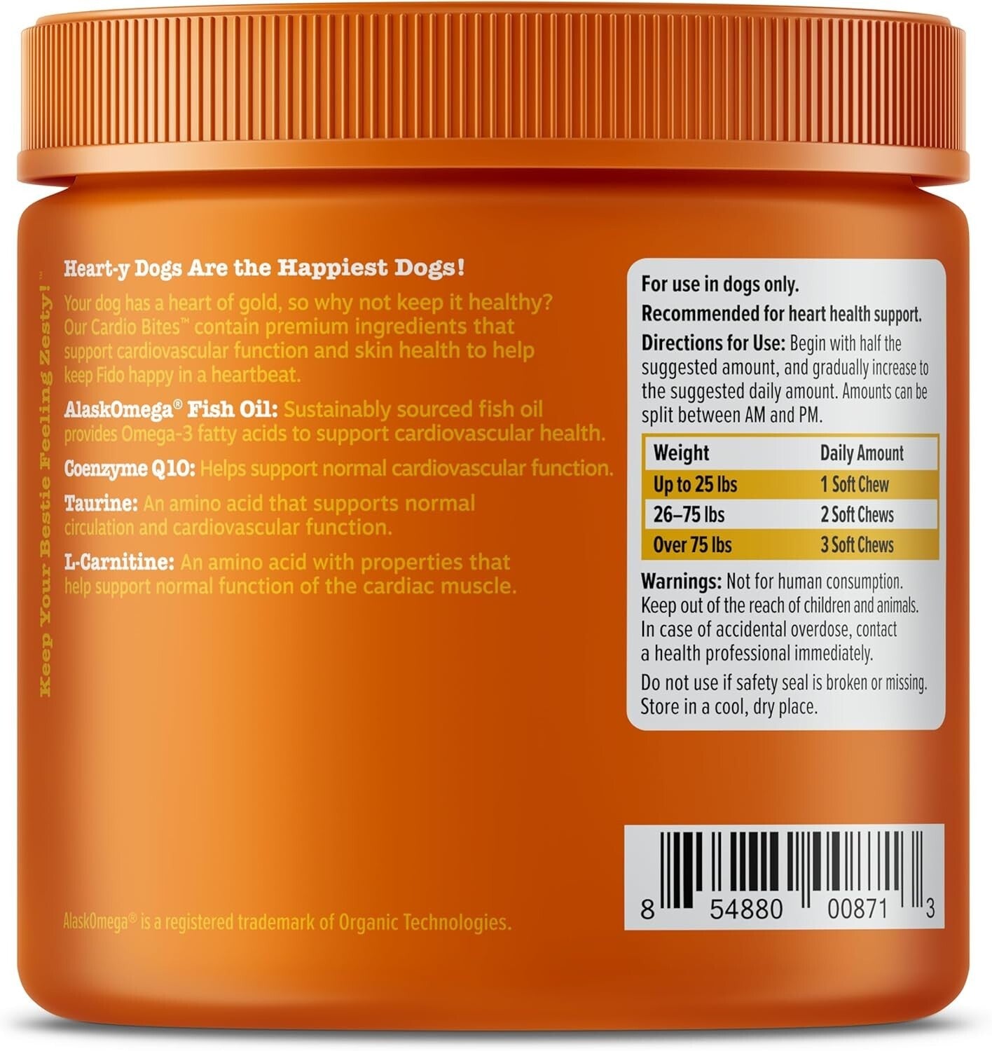 Cardiovascular Support for Dogs - Chewable Salmon Treats with CoQ10 & Omega-3