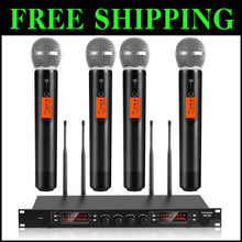 Load image into Gallery viewer, Quad Handheld Dynamic Microphone Set with 200-300 Ft Range &amp; Long Battery Life