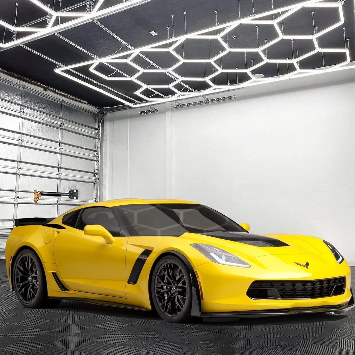 Super Bright 108000LM Hexagon Garage Light - Perfect for Basements & Workshops