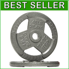 Load image into Gallery viewer, Solid Cast Iron Olympic Weight Plates for Enhanced Muscle Training and Endurance