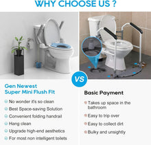 Load image into Gallery viewer, Heavy Duty, Foldable Toilet Rails for Elderly - Safety Assist up to 520 lbs