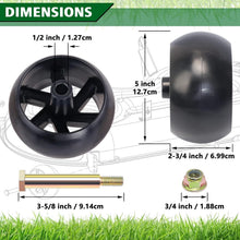 Load image into Gallery viewer, Professional Grade 8-Pack 5 Inch Lawn Mower Deck Wheels - Smooth Performance