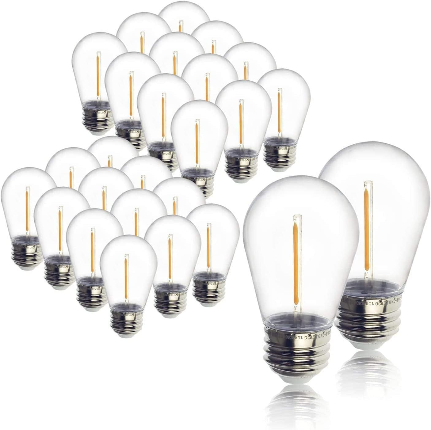 Energy-Efficient 48-Pack Edison LED Bulbs: Shatter-Resistant Outdoor Lighting