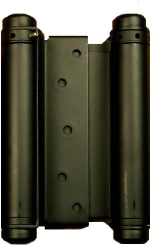 6-Inch Rust-Resistant Double Action Spring Hinge - Matte Black, 70 lb Capacity